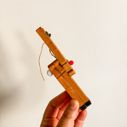 Ornament - Handmade Clothespin Christmas Reindeer (set of 3)