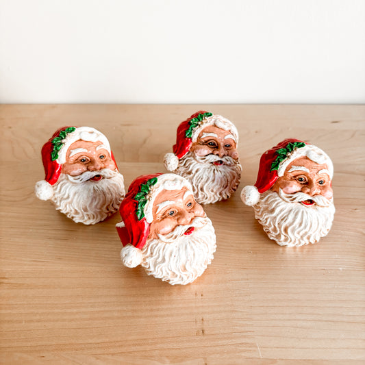 Vintage Kemp & Beatley Santa Claus Napkin Rings (set of 4)