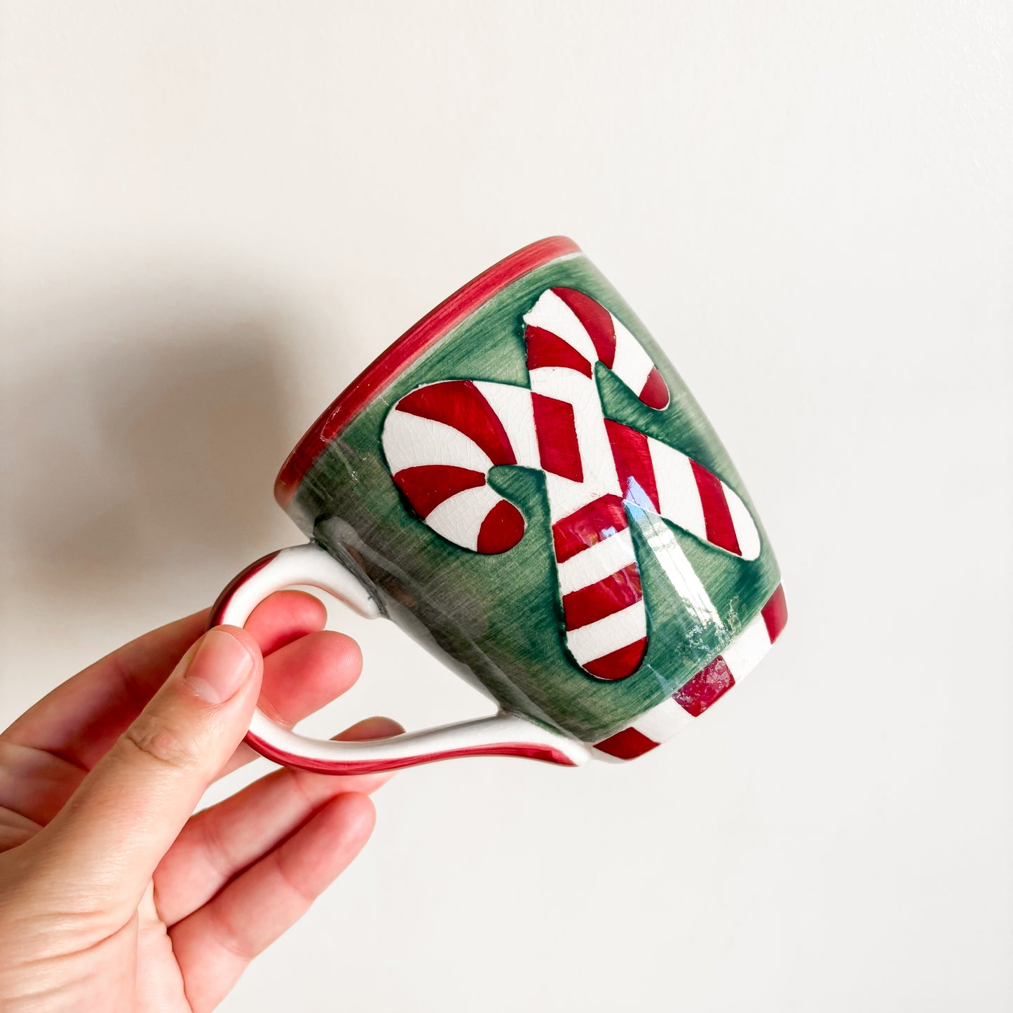 Holiday Mug - Santa & Candy Canes (set of 2)