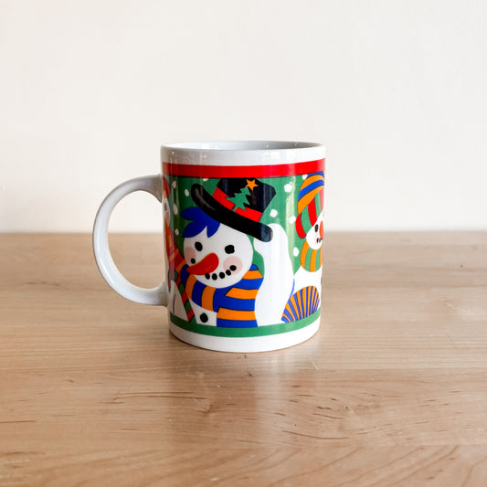 Holiday Mug - Folksy Snowmen Party