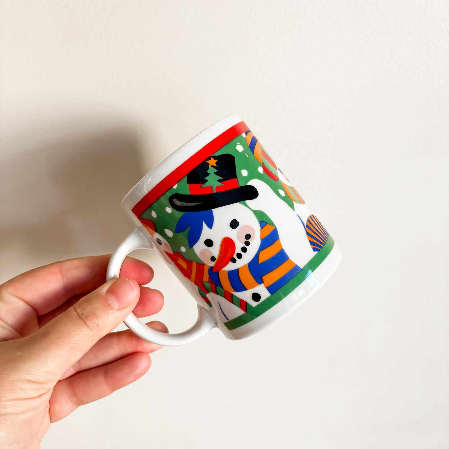 Holiday Mug - Folksy Snowmen Party