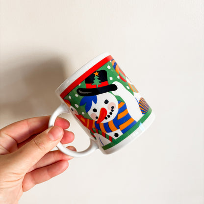 Holiday Mug - Folksy Snowmen Party