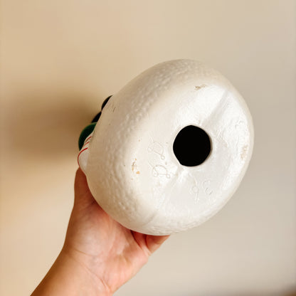 Vintage Handpainted Ceramic Snowman (13")