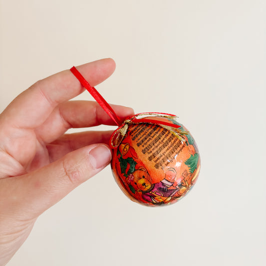 Ornament - Musical Teddy Bears with Bows (set of 5)