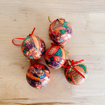 Ornament - Musical Teddy Bears with Bows (set of 5)