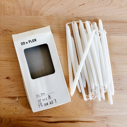 Ceramic Mini Taper Candle Holders with Christmas Tree Design (set of 6)