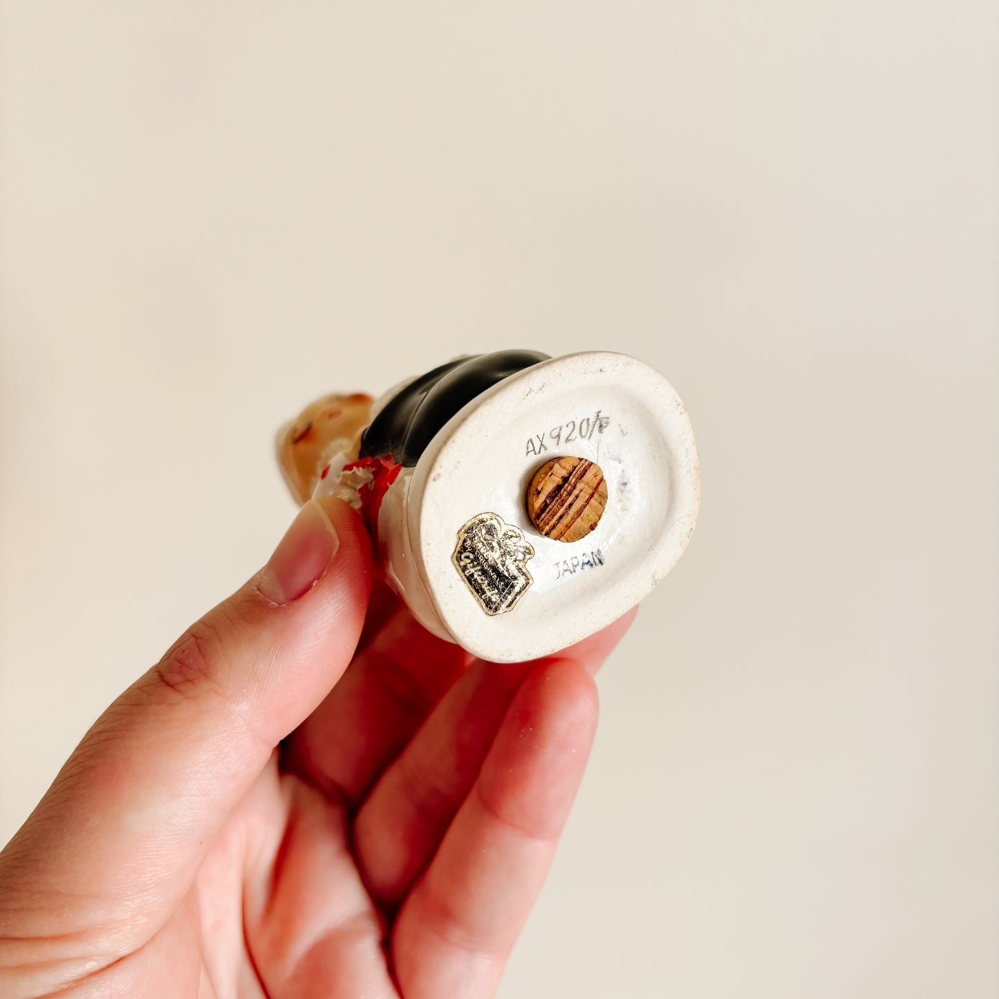 Salt & Pepper Shakers - 1950s Napco Giftcraft Japan Spaghetti Trim Santa