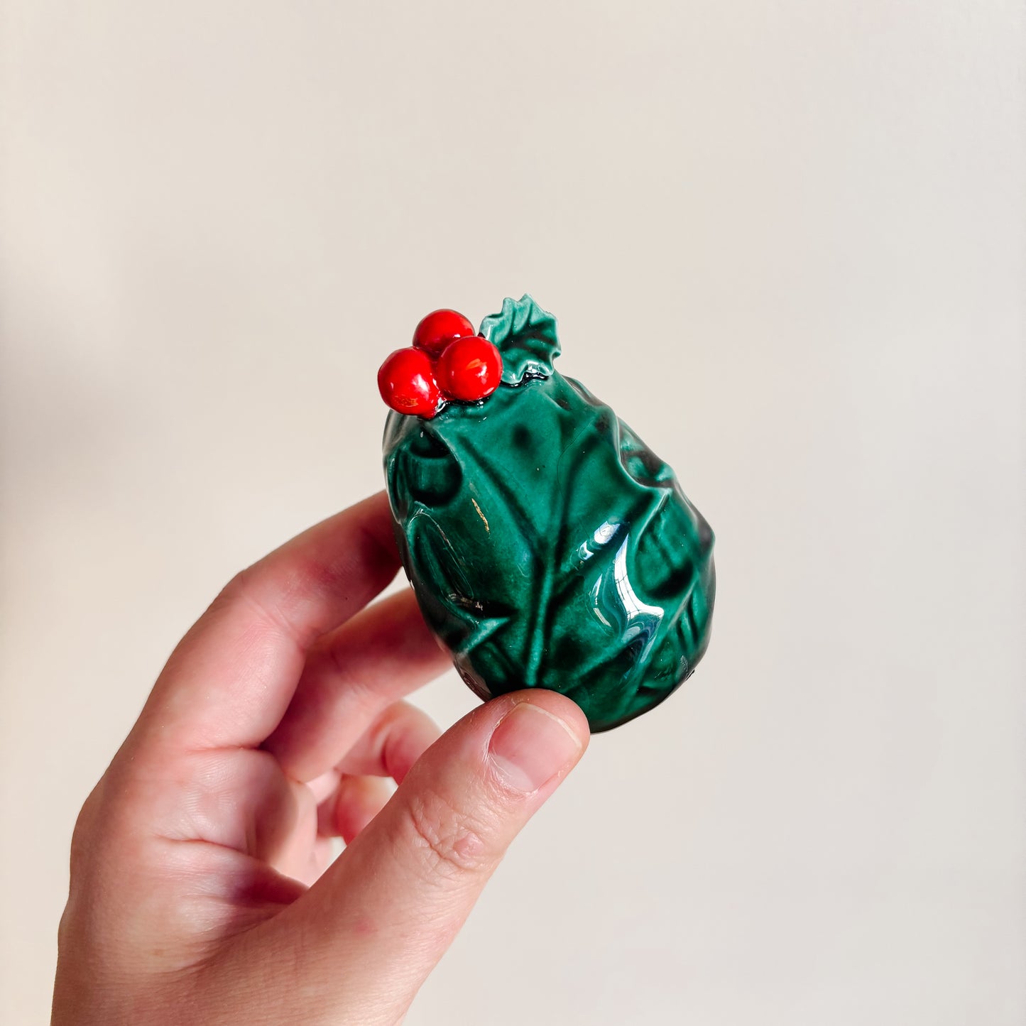 Salt & Pepper Shakers - Lefton Holly Berry Japan