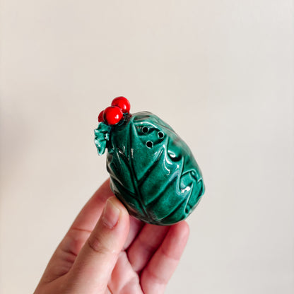 Salt & Pepper Shakers - Lefton Holly Berry Japan