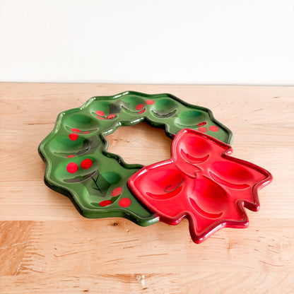 Boston Warehouse Christmas Wreath Deviled Egg Plate