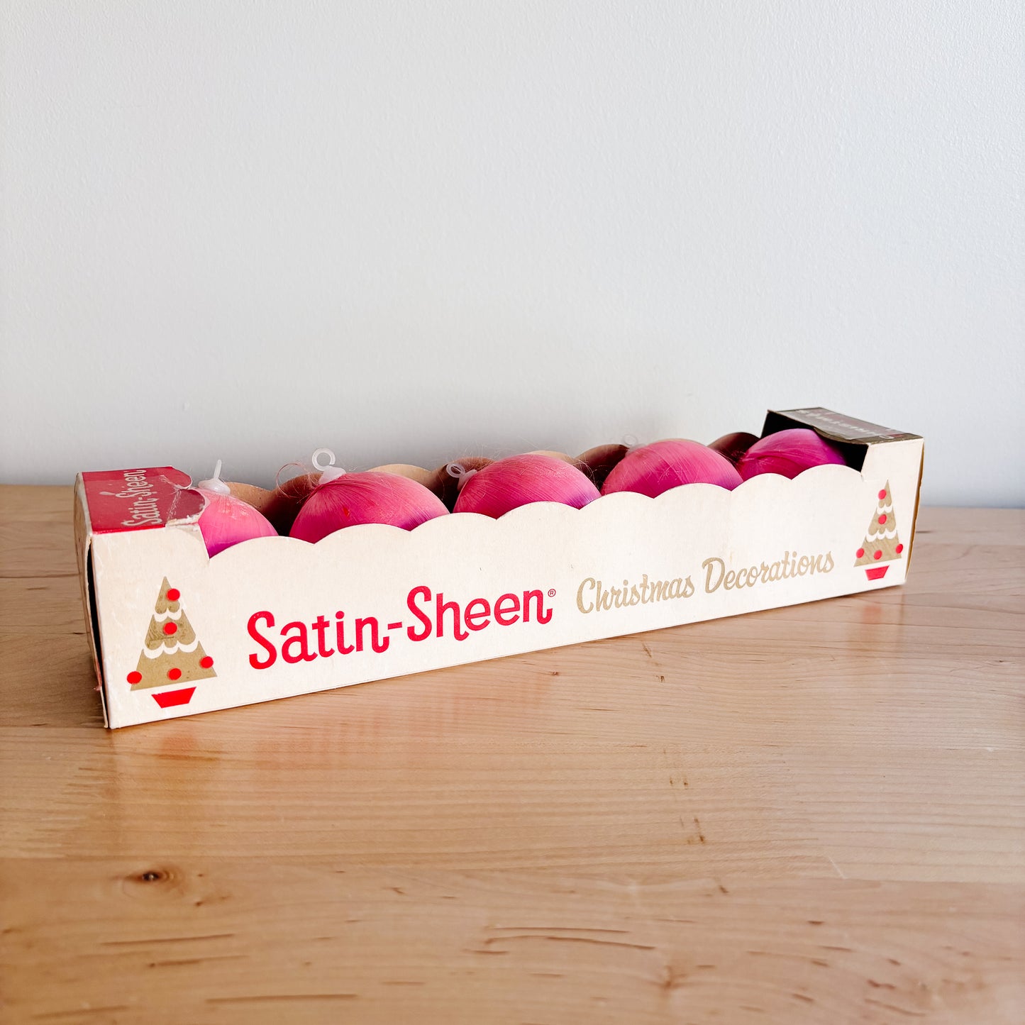 Ornament - Alderbrook Satin-Sheen Pink Satin Ornaments (set of 5)