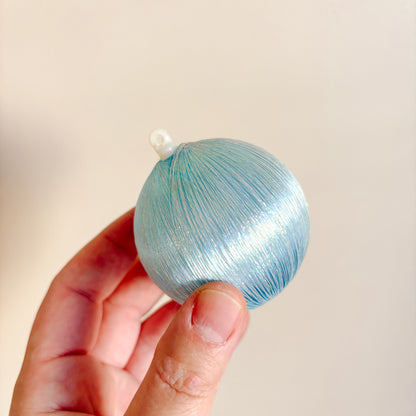 Ornament - Alderbrook Canada Blue Satin Ornaments (set of 9)