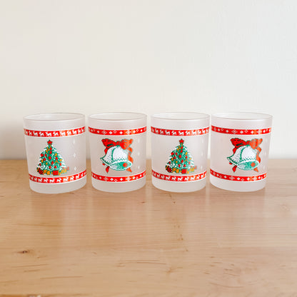 Glassware - Pixelated 8-Bit Christmas Glasses (set of 4)