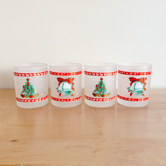 Glassware - Pixelated 8-Bit Christmas Glasses (set of 4)