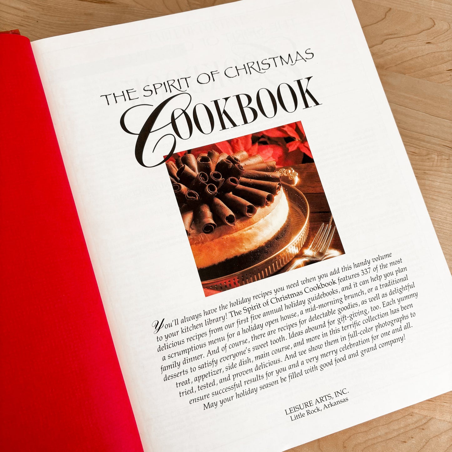 Holiday Book - The Spirit of Christmas Cookbook (Hardcover, 1996)