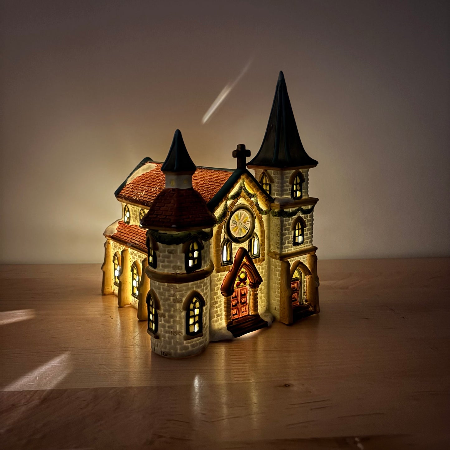 Christmas Decor - Ceramic Cathedral Church with Towers