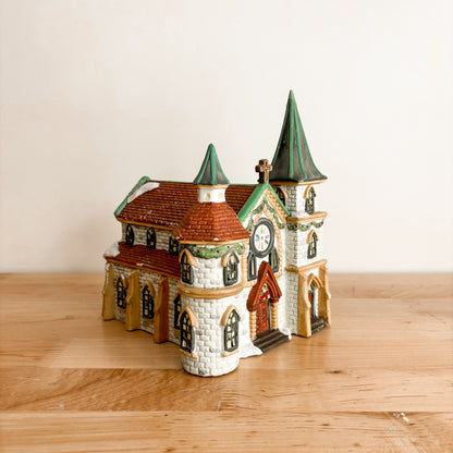 Christmas Decor - Ceramic Cathedral Church with Towers
