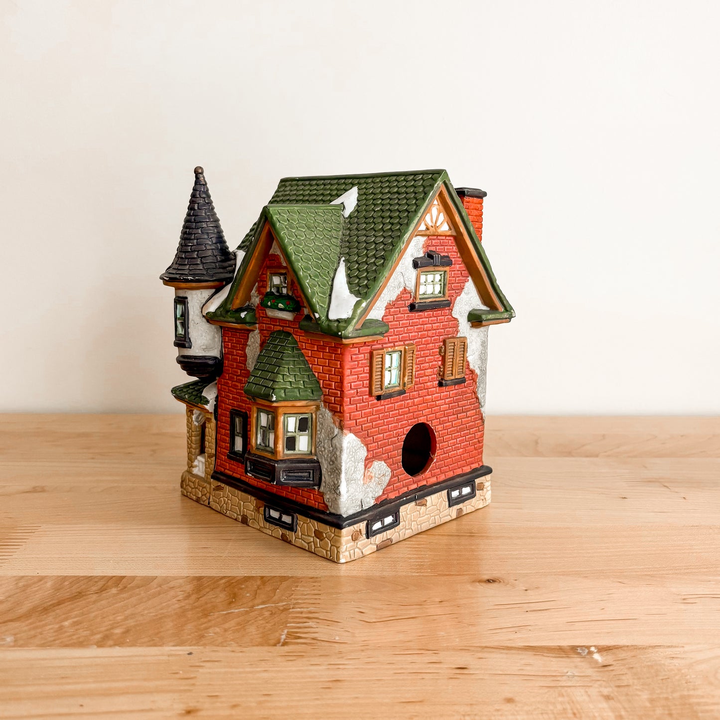 Christmas Decor - O'Well China Christmas Victorian Mansion with Turret