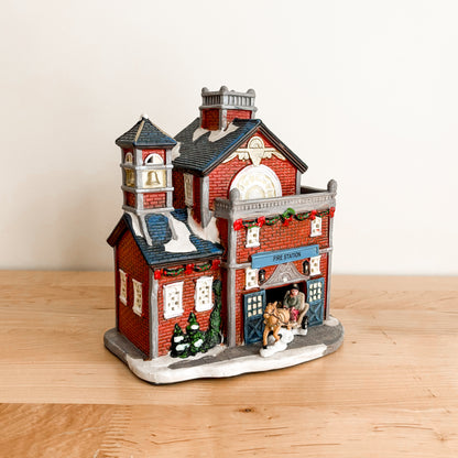 Christmas Decor - Ceramic Village Victorian Fire Station