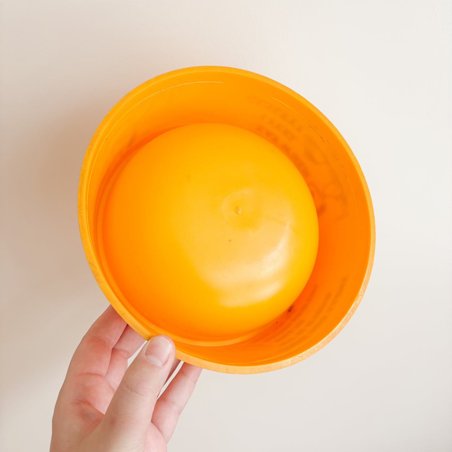 1970s Snoopy Peanuts Bright Yellow Plastic Dog Bowl