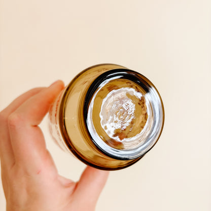 Libbey St Clair Homestead Smoky Brown and Orange Glassware - Set of 4