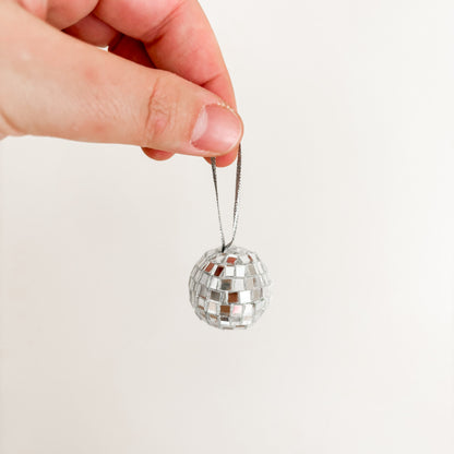 Mini Disco Ball Christmas Tree Ornaments (set of 6)