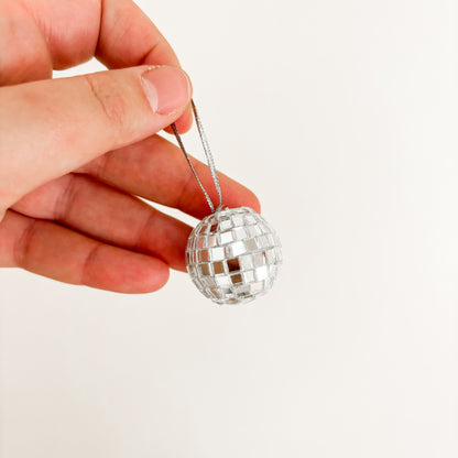 Mini Disco Ball Christmas Tree Ornaments (set of 6)