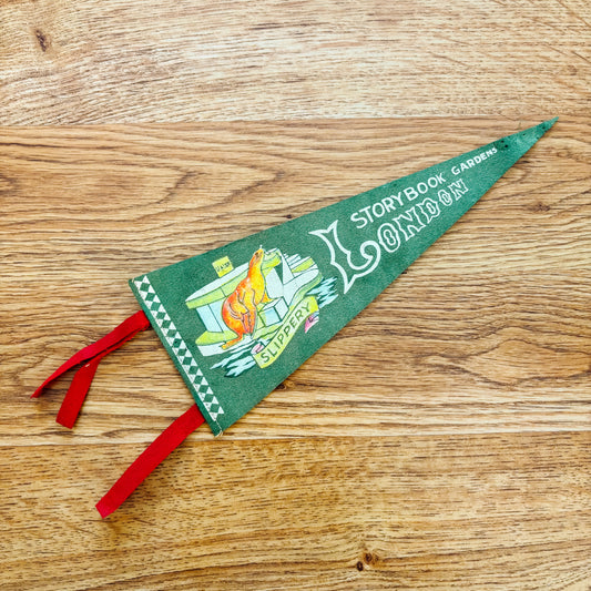 London Ontario 1960s Green Felt Pennant