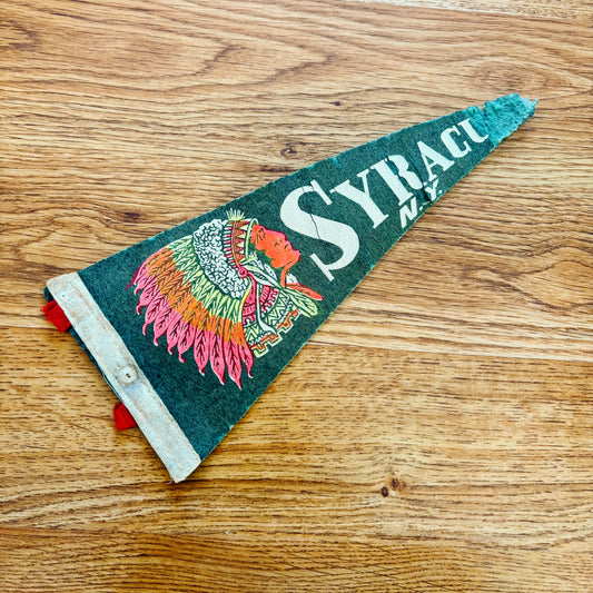 Syracuse New York Green Felt Pennant