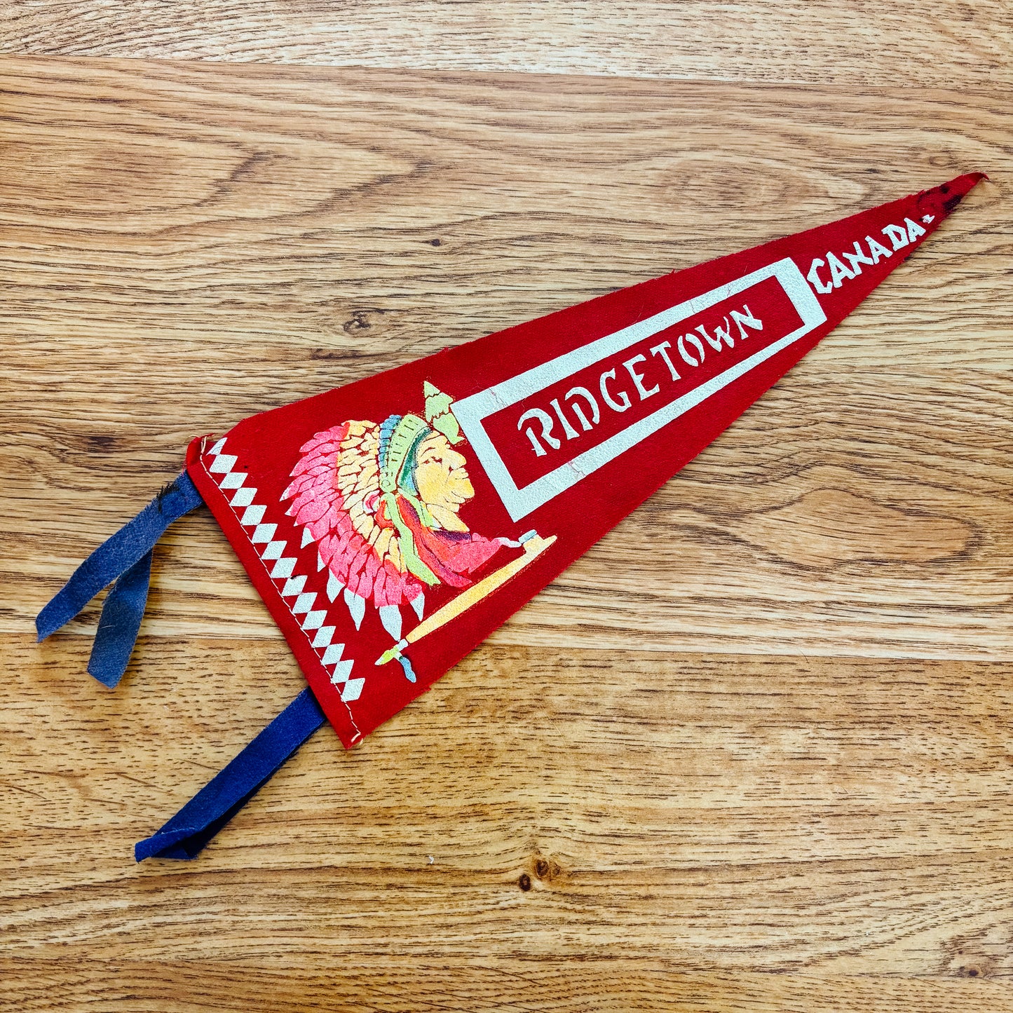 Ridgetown Ontario 1960s Red Felt Pennant