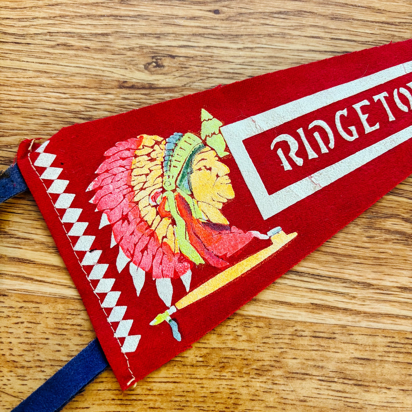 Ridgetown Ontario 1960s Red Felt Pennant