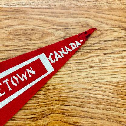 Ridgetown Ontario 1960s Red Felt Pennant
