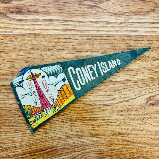 Coney Island New York Green Felt Pennant