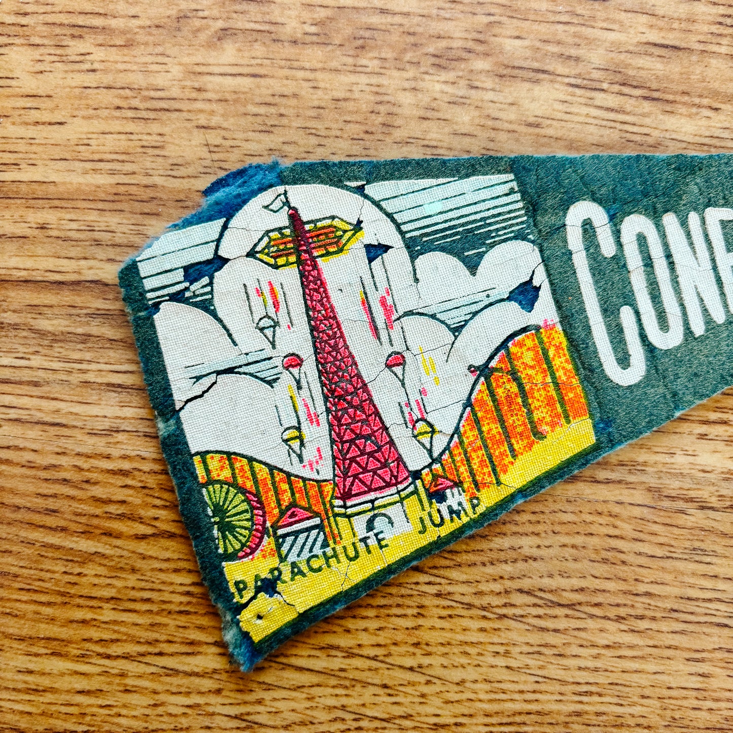 Coney Island New York Green Felt Pennant