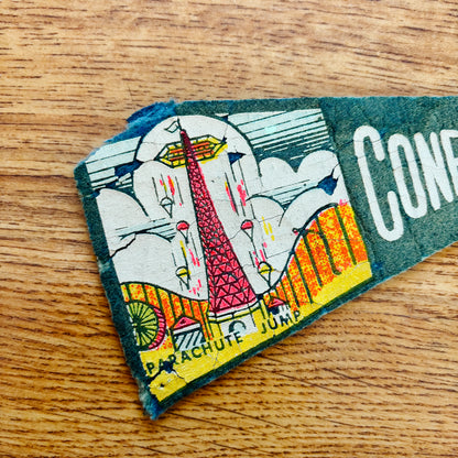 Coney Island New York Green Felt Pennant