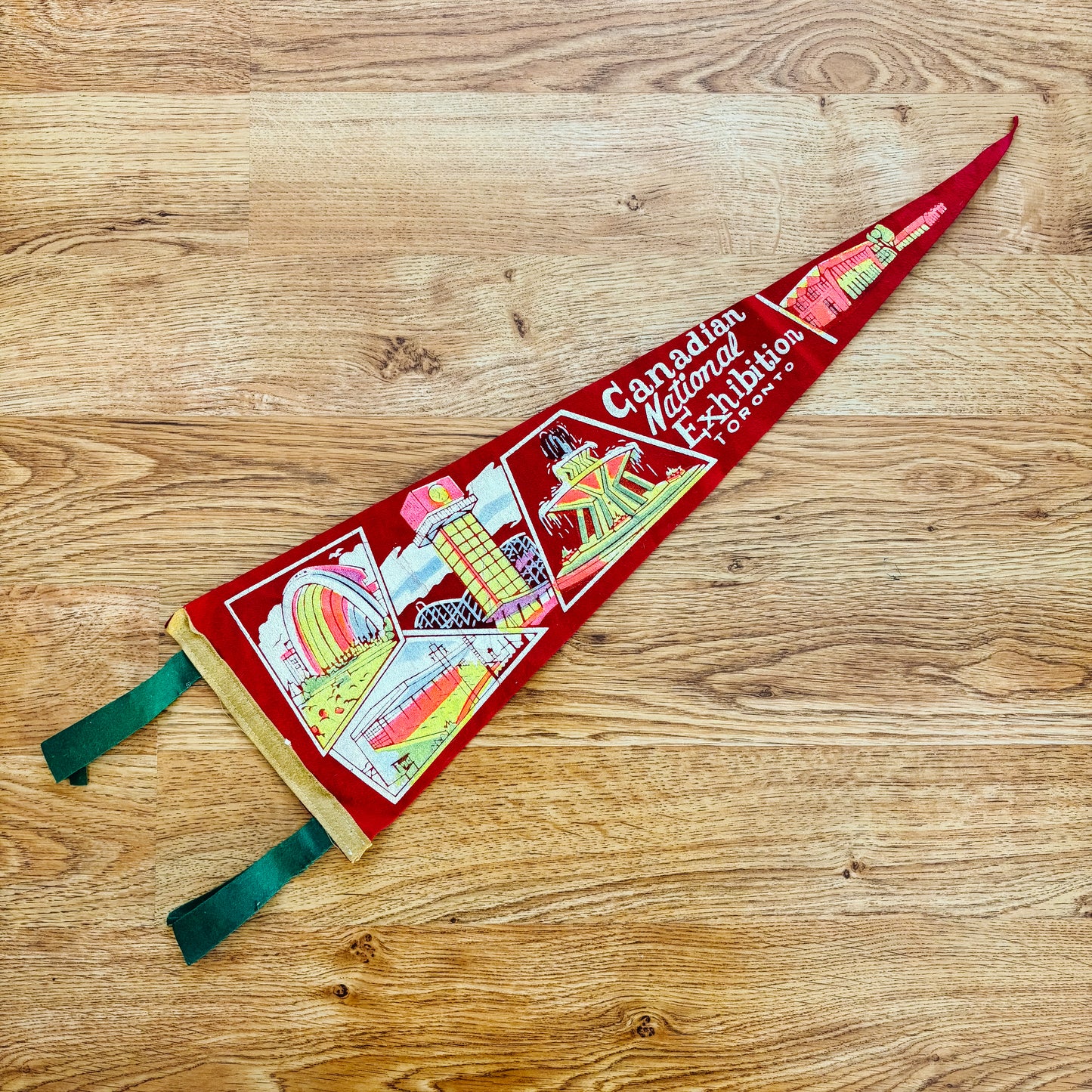 Canadian National Exhibition Ontario 1960s Red Felt Pennant