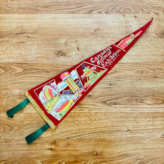 Canadian National Exhibition Ontario 1960s Red Felt Pennant