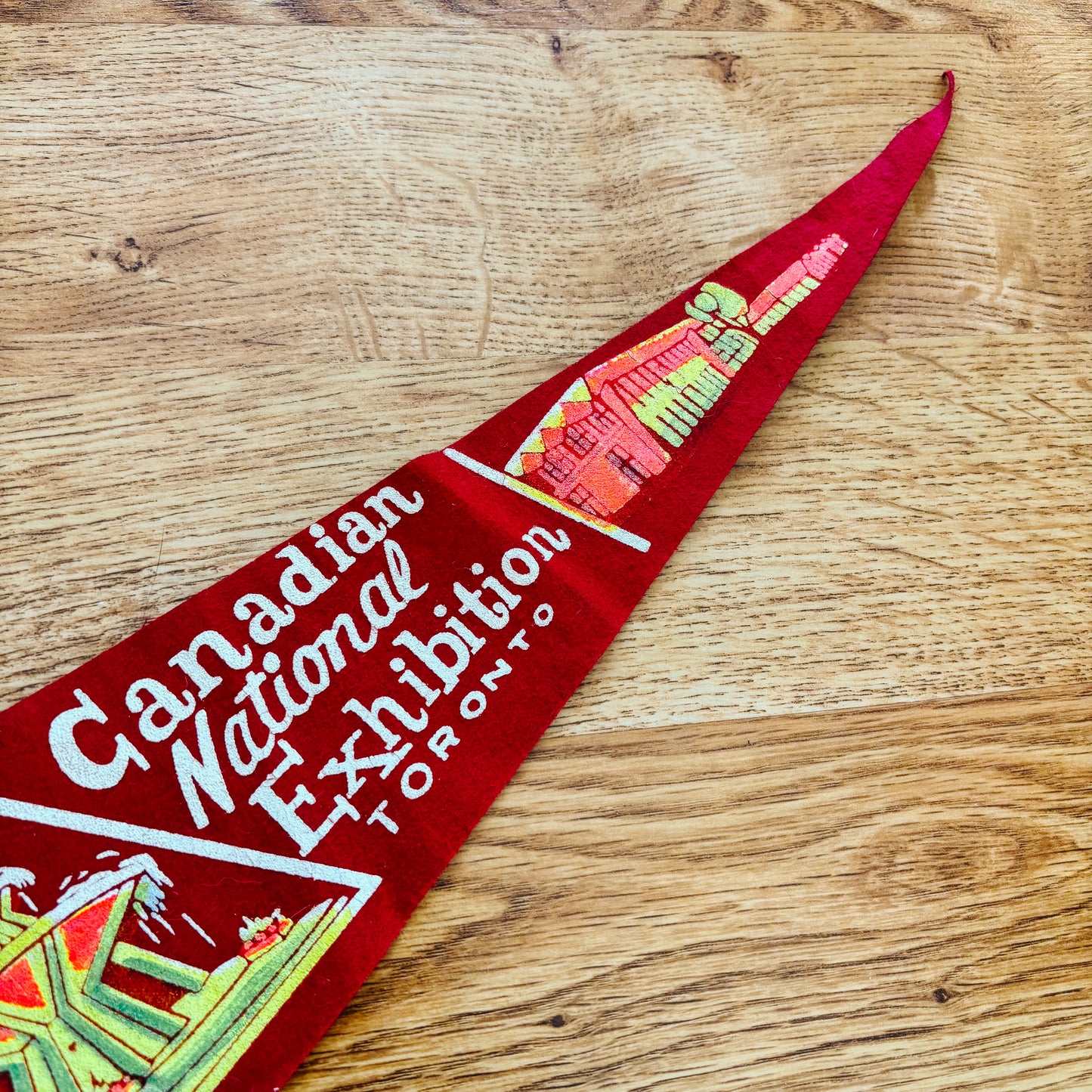 Canadian National Exhibition Ontario 1960s Red Felt Pennant