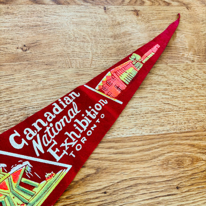 Canadian National Exhibition Ontario 1960s Red Felt Pennant