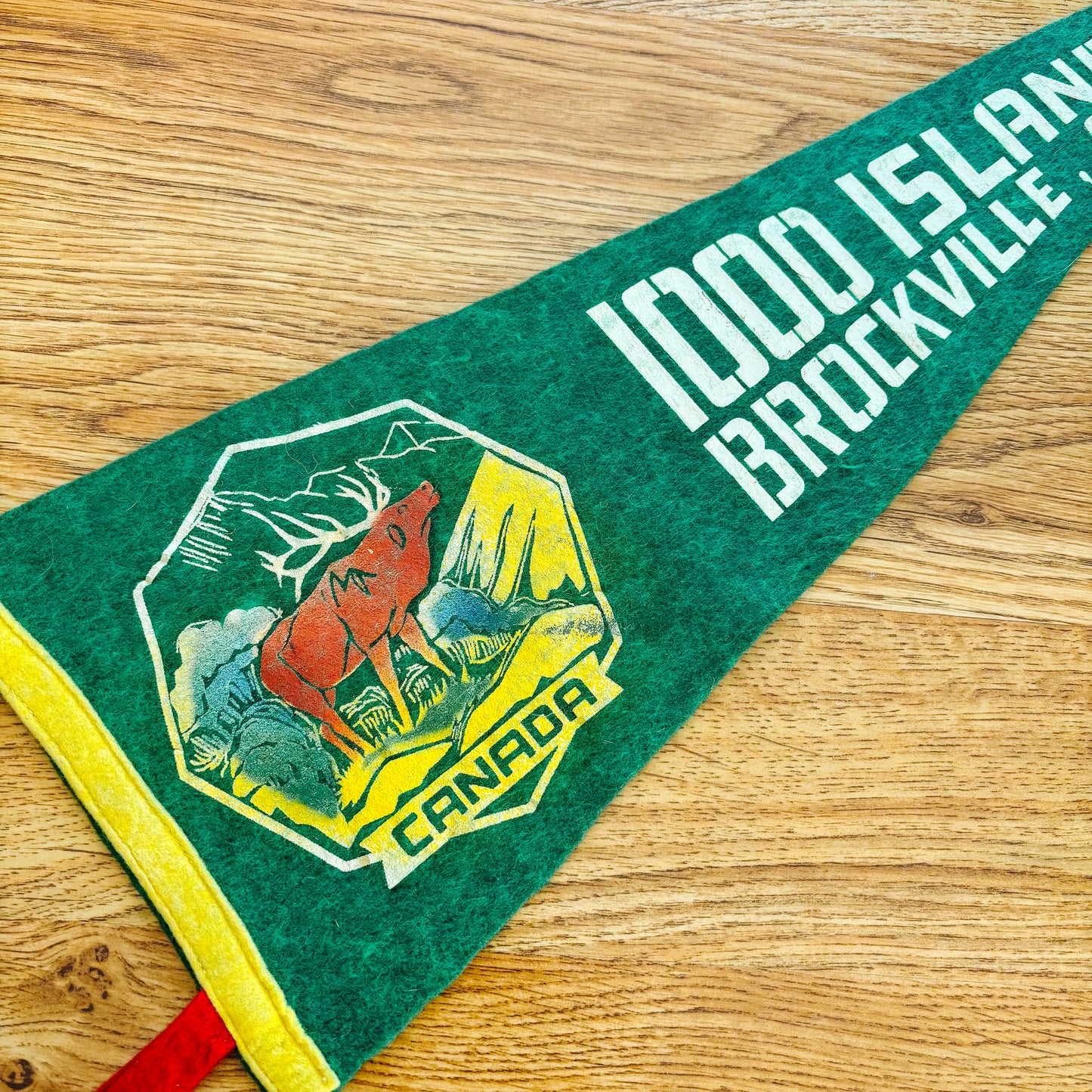 Brockville Ontario 1960s Green Felt Pennant