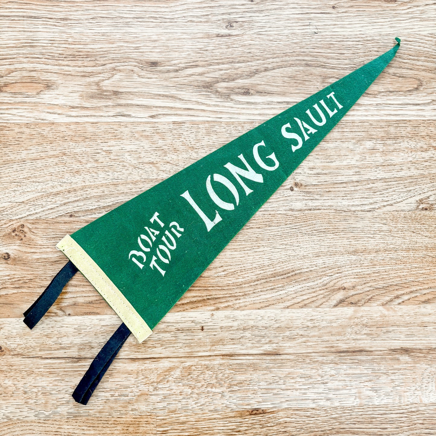 Long Sault Ontario 1960s Green Felt Pennant