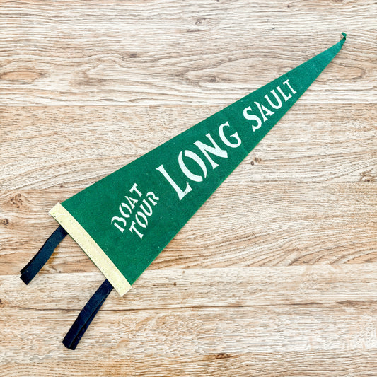 Long Sault Ontario 1960s Green Felt Pennant