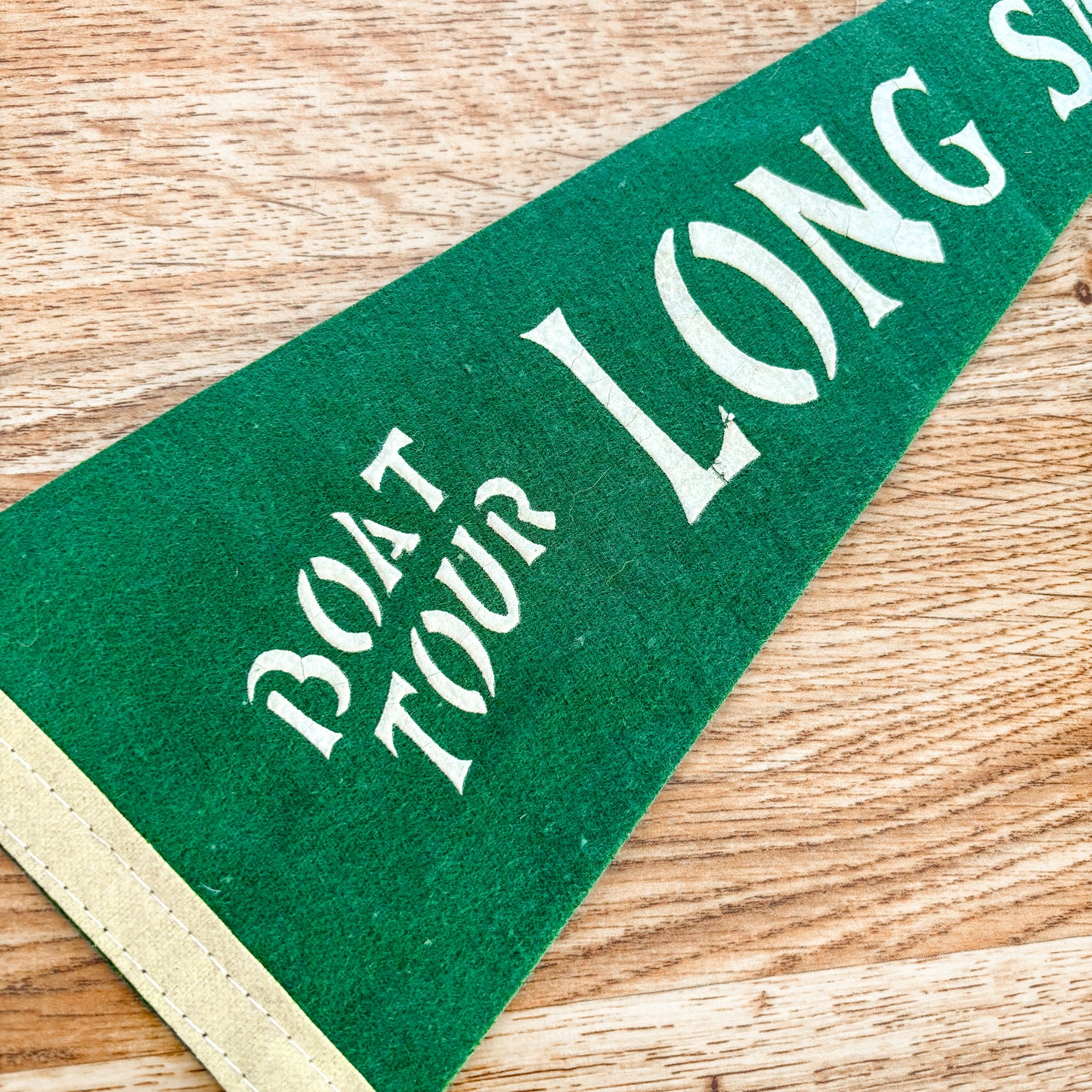 Long Sault Ontario 1960s Green Felt Pennant