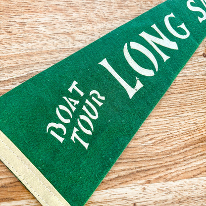 Long Sault Ontario 1960s Green Felt Pennant