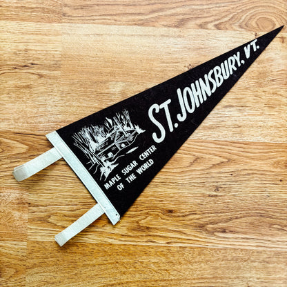 St. Johnsbury Vermont Brown Felt Pennant