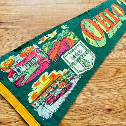 Ohio Turnpike Green Felt Pennant