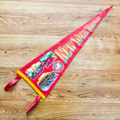 New York Thruway Red Felt Pennant