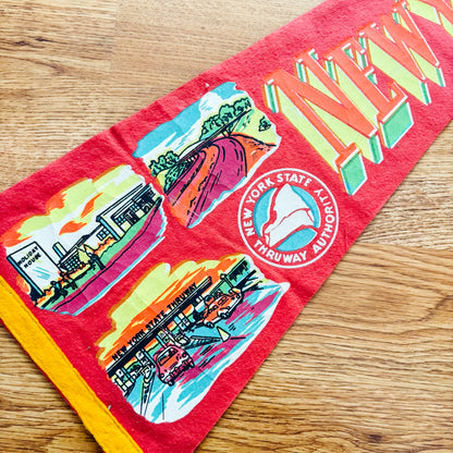 New York Thruway Red Felt Pennant