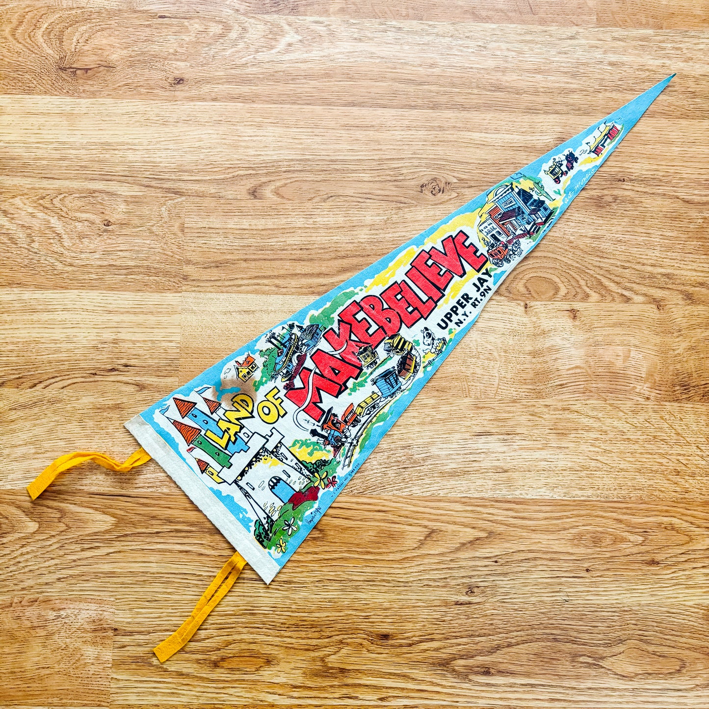 Land of Makebelieve New York 1960s Felt Pennant