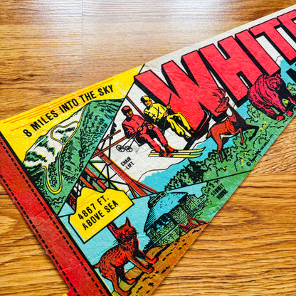 Whiteface Mountain Adirondacks New York 1960s Felt Pennant
